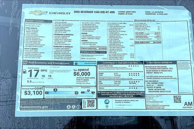 new 2025 Chevrolet Silverado 1500 car, priced at $46,120