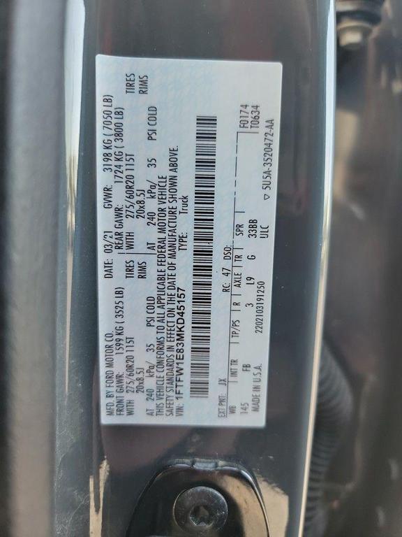 used 2021 Ford F-150 car, priced at $31,000