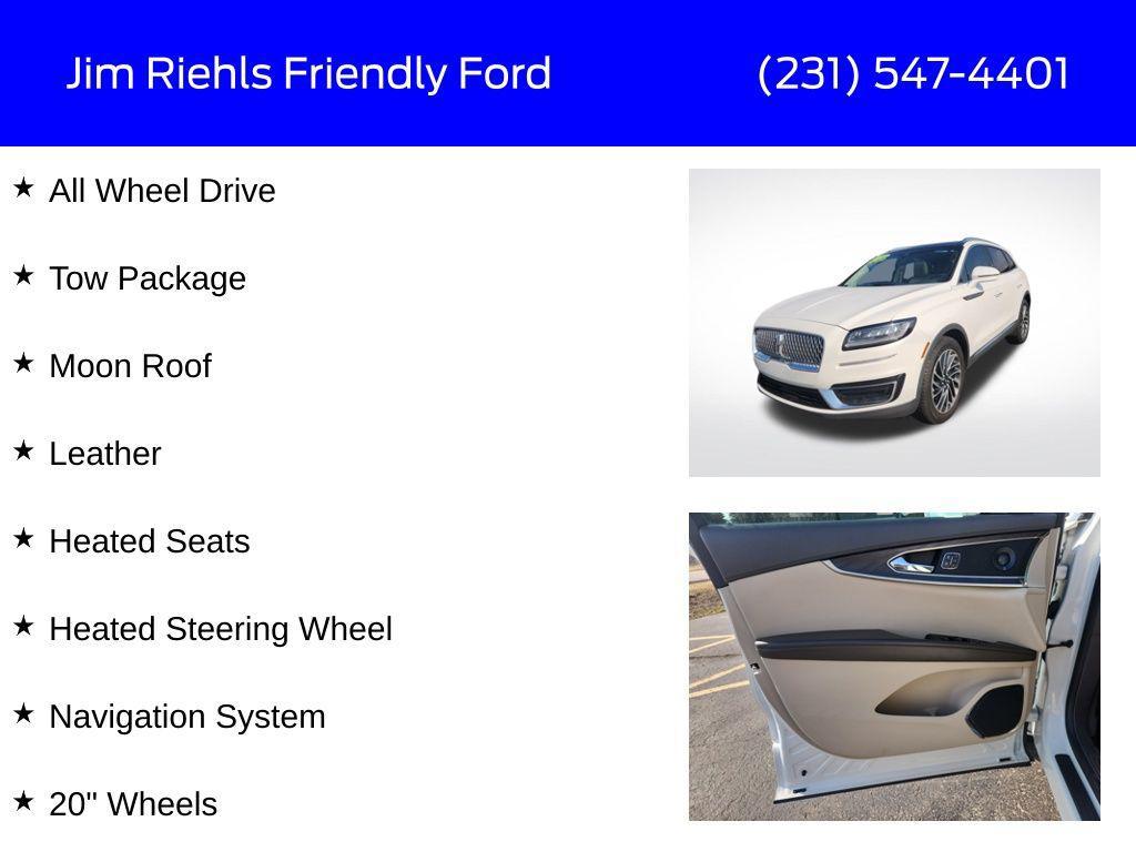 used 2020 Lincoln Nautilus car, priced at $19,750