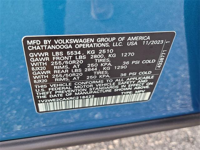 new 2024 Volkswagen Atlas Cross Sport car, priced at $43,426