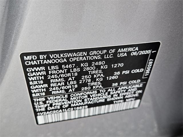 used 2020 Volkswagen Atlas Cross Sport car, priced at $14,775