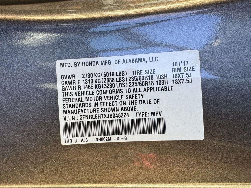 used 2018 Honda Odyssey car, priced at $18,588