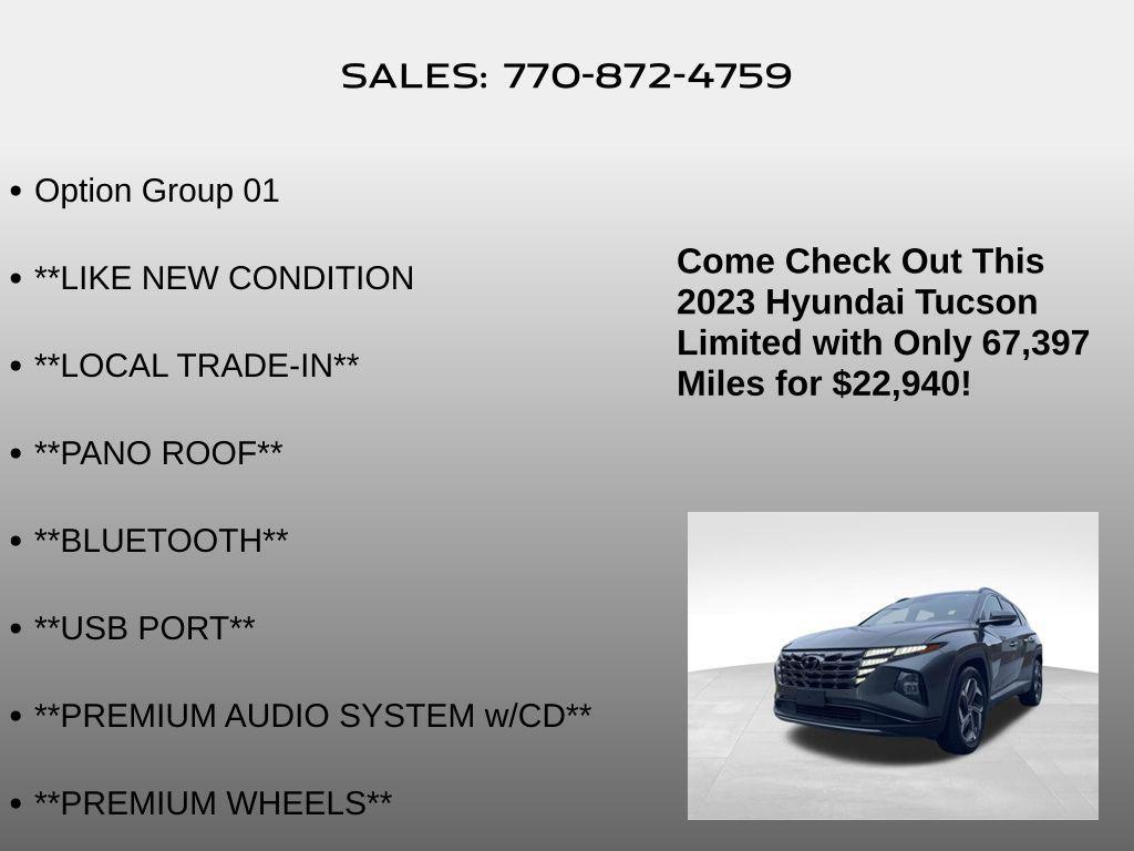 used 2023 Hyundai Tucson car, priced at $22,940