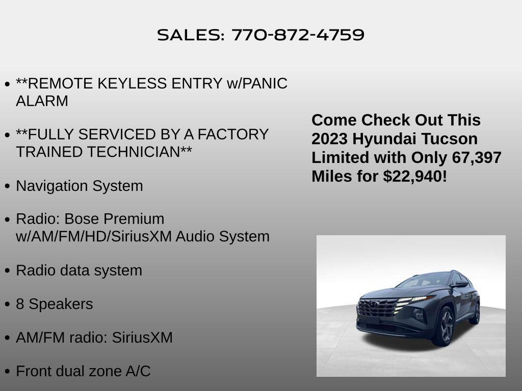 used 2023 Hyundai Tucson car, priced at $22,940