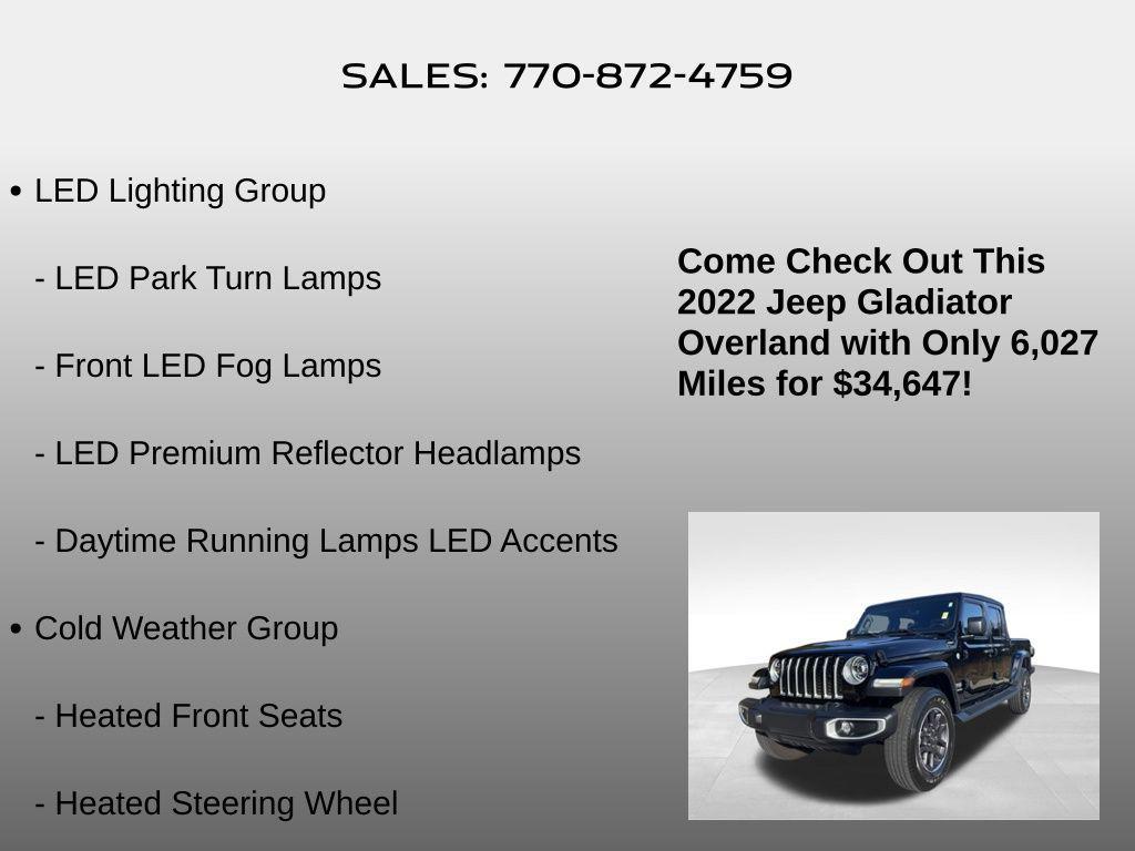 used 2022 Jeep Gladiator car, priced at $34,647