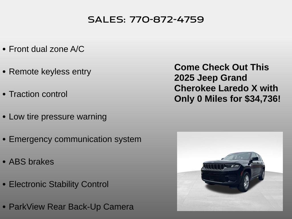 new 2025 Jeep Grand Cherokee car, priced at $34,736