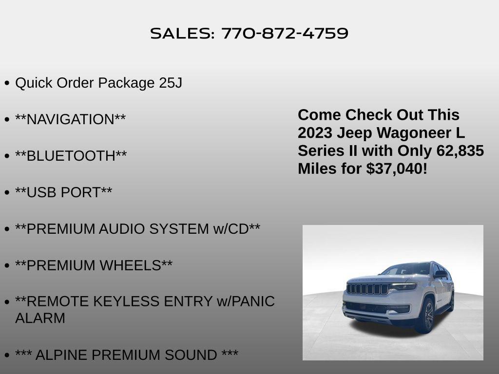used 2023 Jeep Wagoneer L car, priced at $37,040