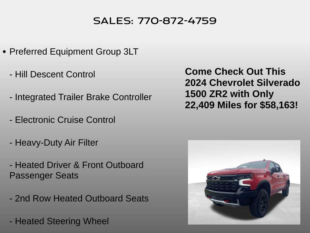 used 2024 Chevrolet Silverado 1500 car, priced at $58,163