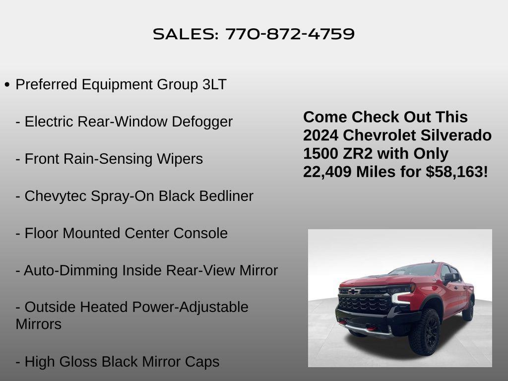 used 2024 Chevrolet Silverado 1500 car, priced at $58,163