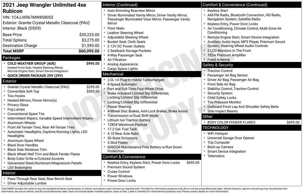 used 2021 Jeep Wrangler Unlimited 4xe car, priced at $27,400