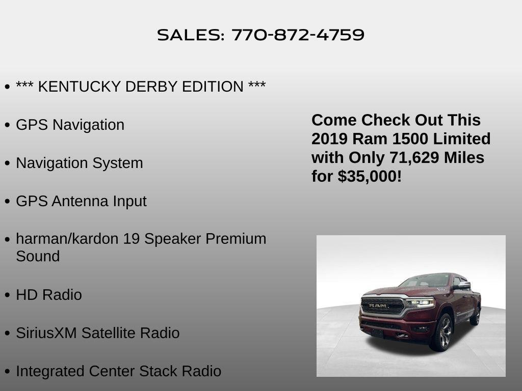 used 2019 Ram 1500 car, priced at $35,000