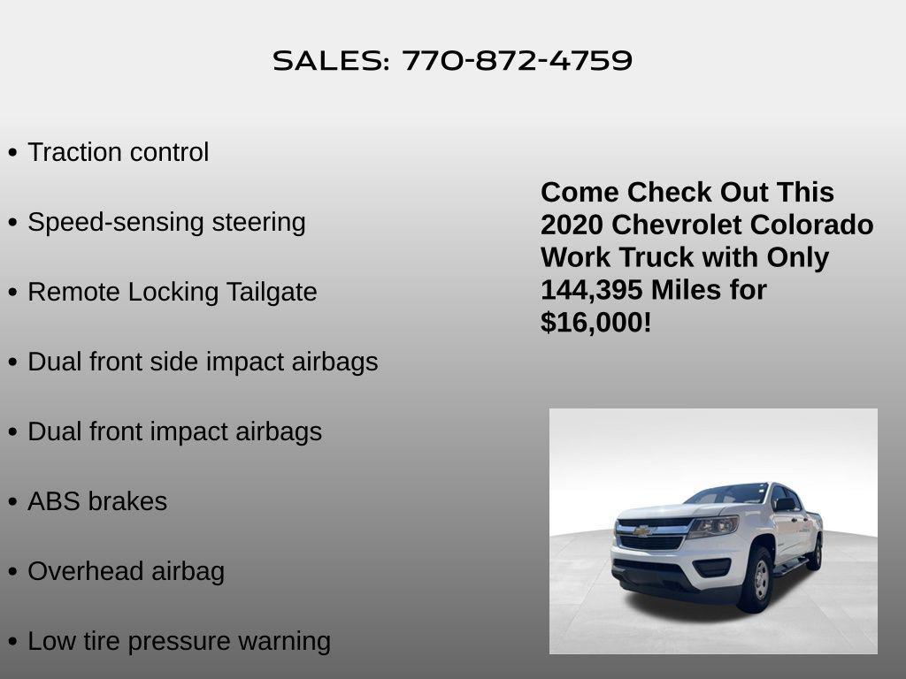 used 2020 Chevrolet Colorado car, priced at $16,000