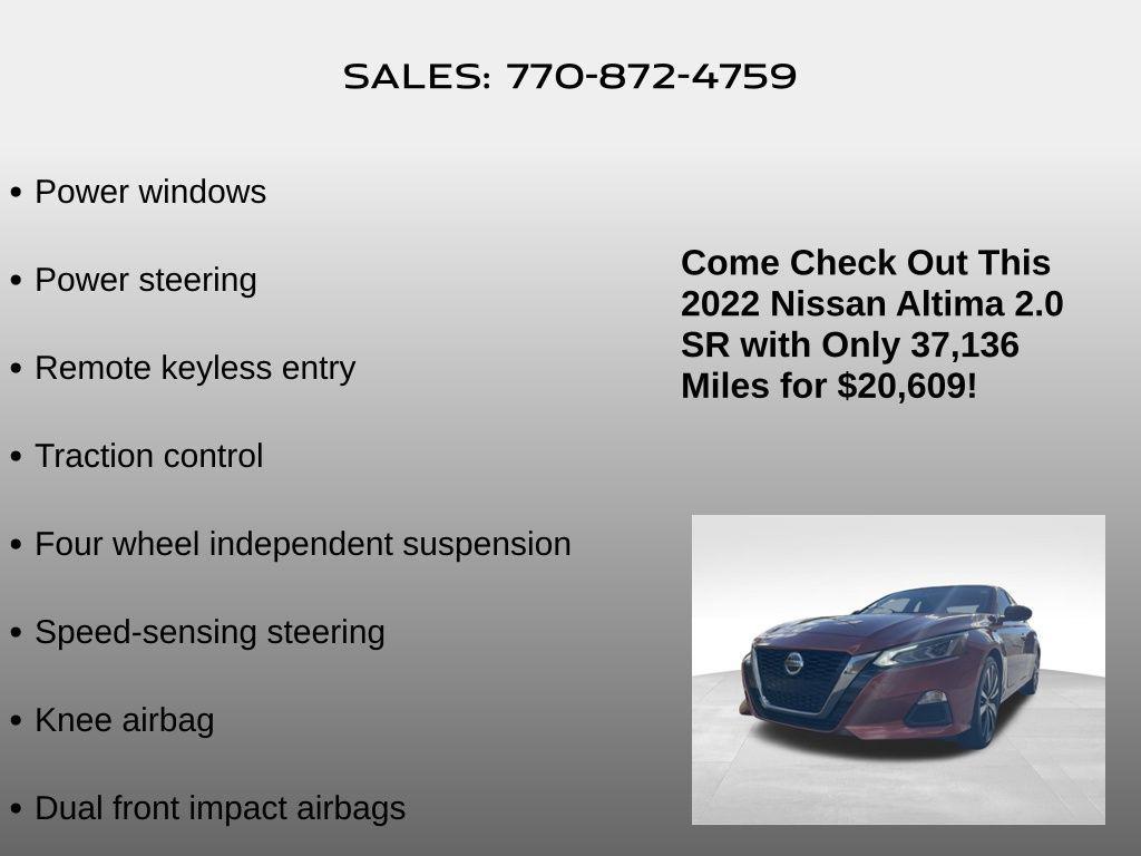 used 2022 Nissan Altima car, priced at $20,609