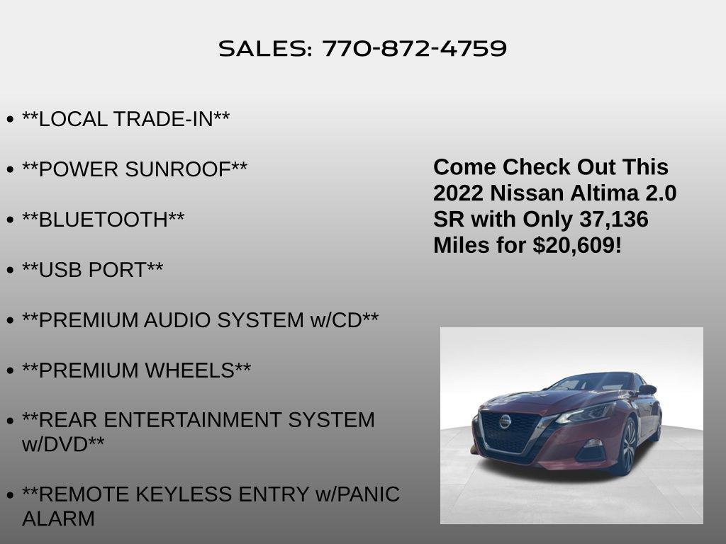 used 2022 Nissan Altima car, priced at $20,609