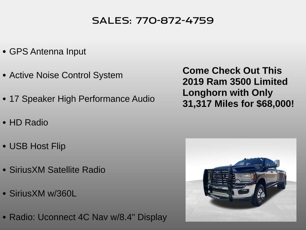 used 2019 Ram 3500 car, priced at $68,000