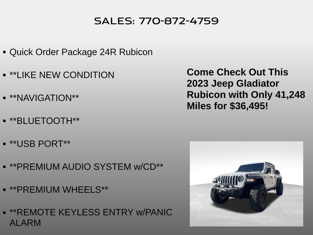 used 2023 Jeep Gladiator car, priced at $36,495