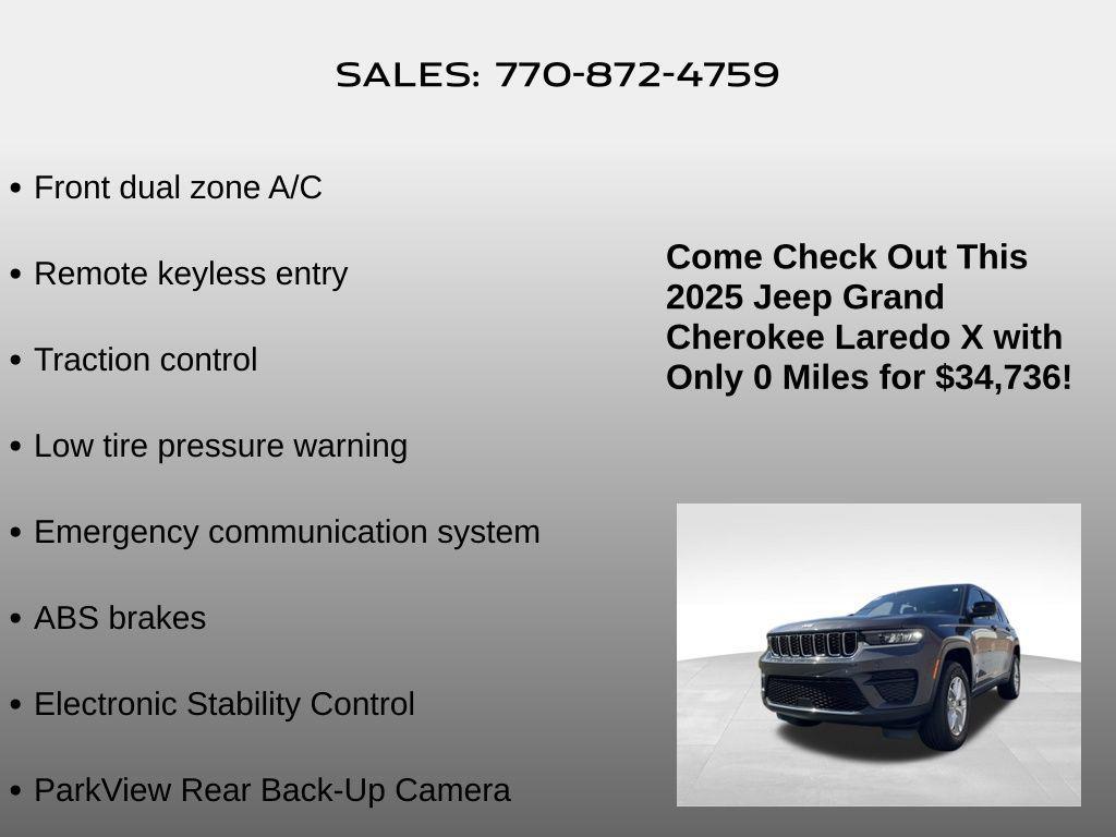 new 2025 Jeep Grand Cherokee car, priced at $34,736