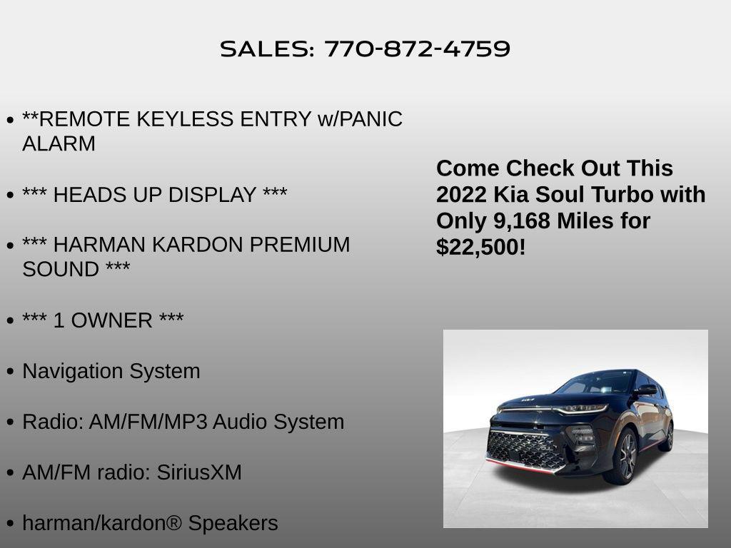 used 2022 Kia Soul car, priced at $22,000