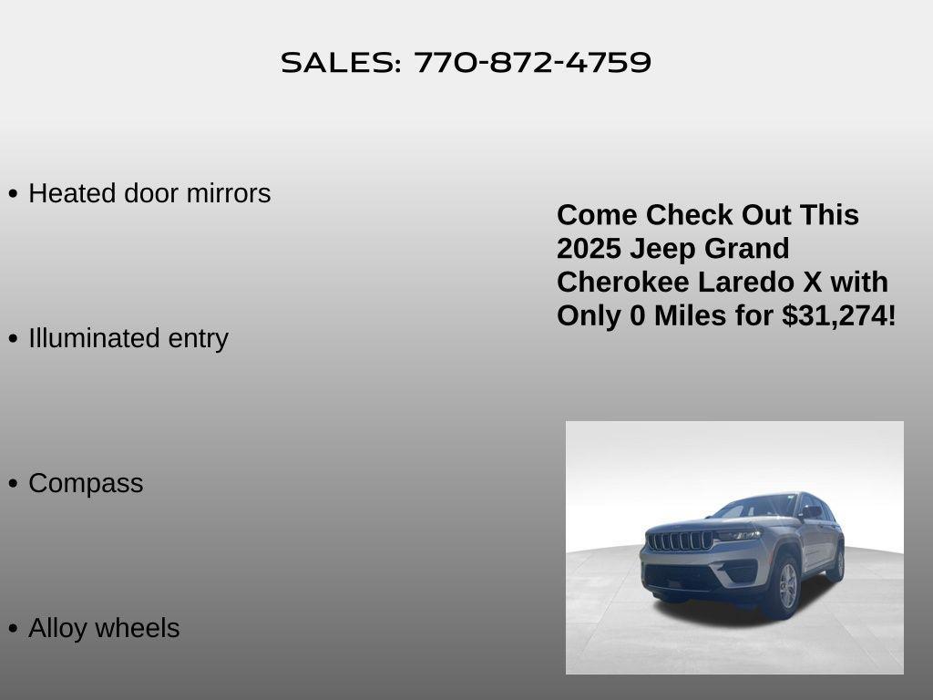 new 2025 Jeep Grand Cherokee car, priced at $31,274