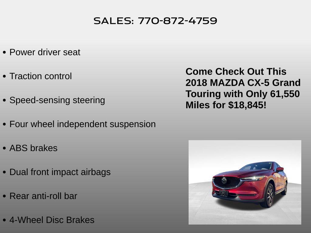 used 2018 Mazda CX-5 car, priced at $18,845