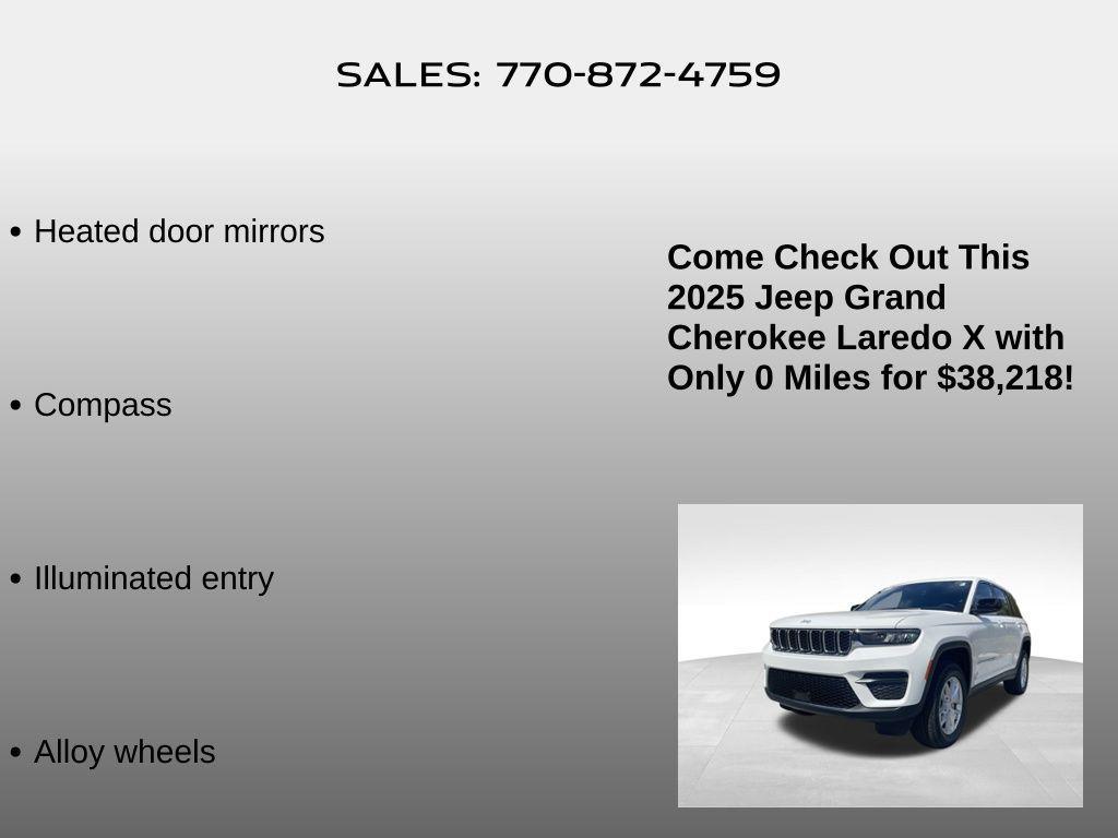 new 2025 Jeep Grand Cherokee car, priced at $38,218