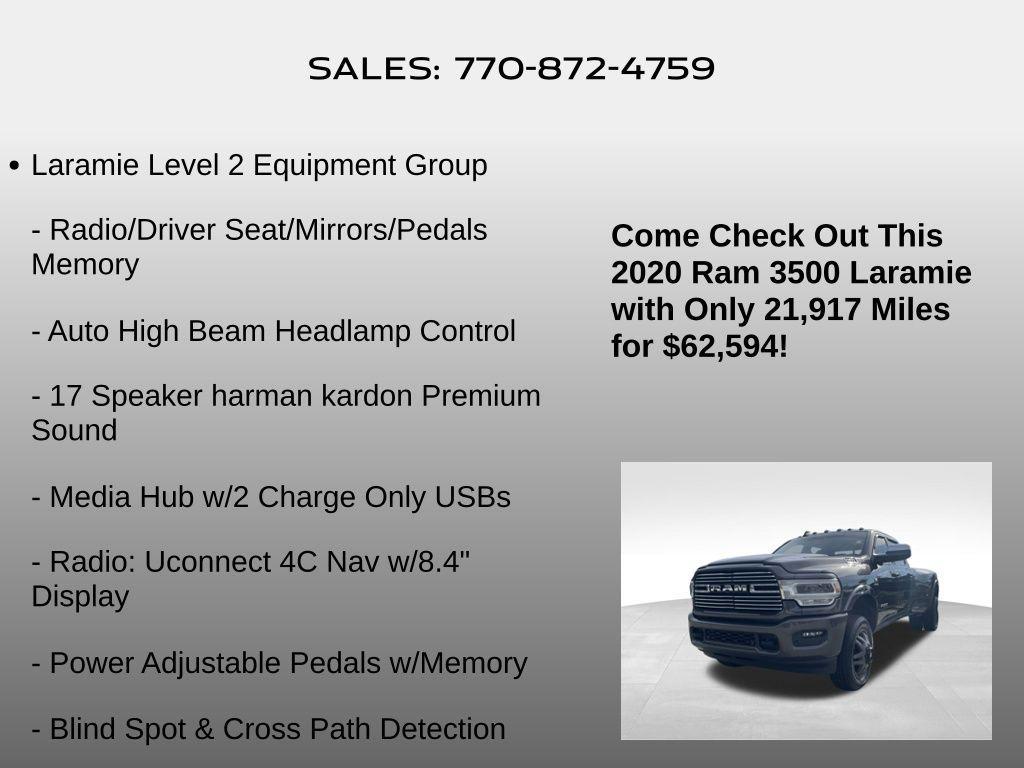 used 2020 Ram 3500 car, priced at $62,594