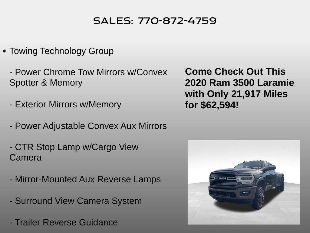 used 2020 Ram 3500 car, priced at $62,594