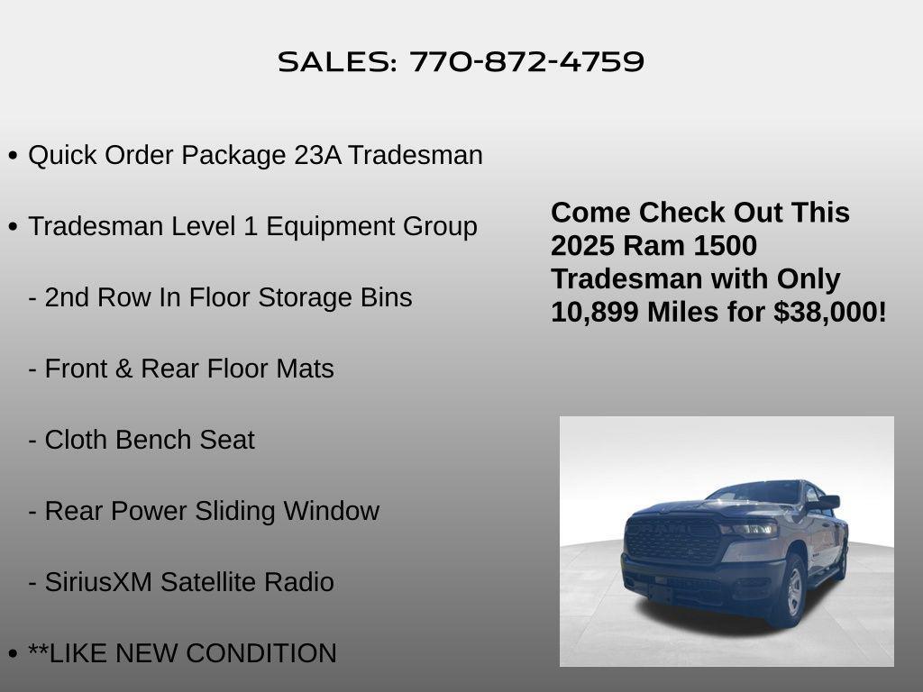 used 2025 Ram 1500 car, priced at $38,000