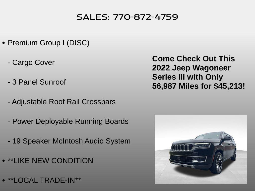 used 2022 Jeep Wagoneer car, priced at $45,213