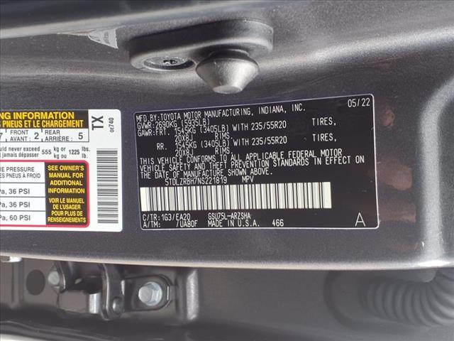used 2022 Toyota Highlander car, priced at $38,000