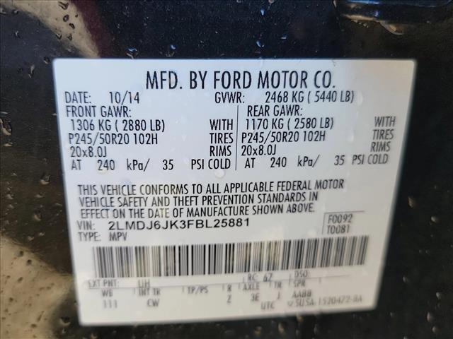 used 2015 Lincoln MKX car, priced at $8,551