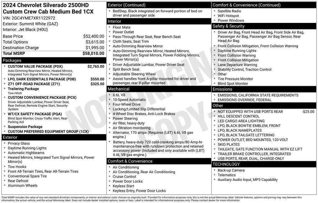 used 2024 Chevrolet Silverado 2500 car, priced at $47,500