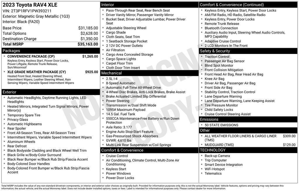 used 2023 Toyota RAV4 car, priced at $27,849