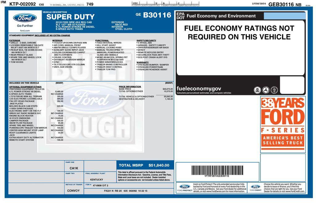 used 2016 Ford F-350 car, priced at $18,990