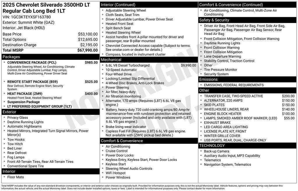 new 2025 Chevrolet Silverado 3500 car, priced at $59,998