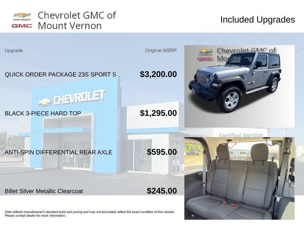 used 2020 Jeep Wrangler car, priced at $27,500