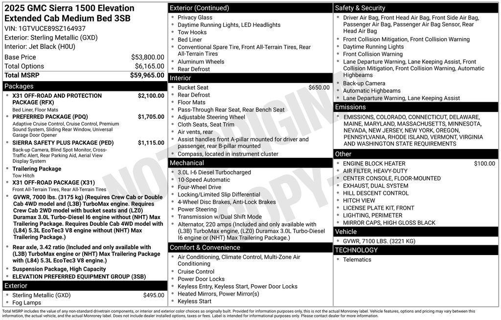 used 2025 GMC Sierra 1500 car, priced at $46,155