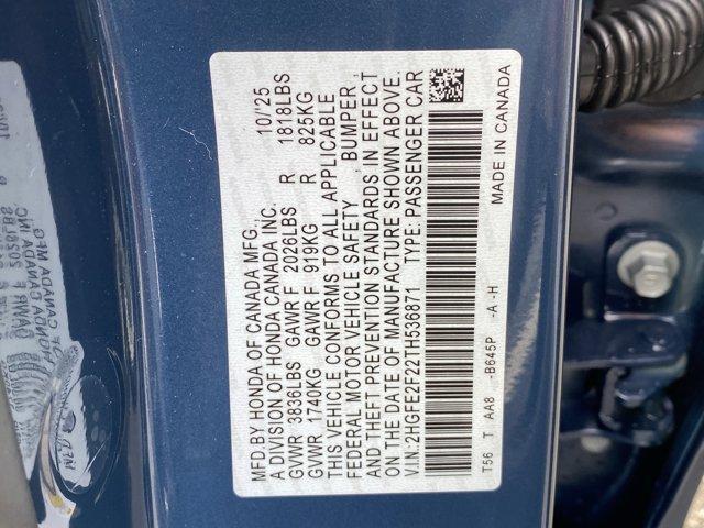 new 2026 Honda Civic car, priced at $26,245