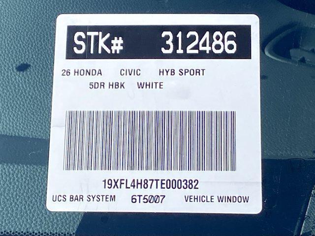 new 2026 Honda Civic Hybrid car, priced at $32,145