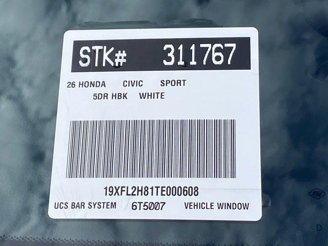 new 2026 Honda Civic car, priced at $29,445