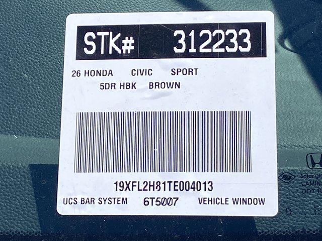 new 2026 Honda Civic car, priced at $29,445