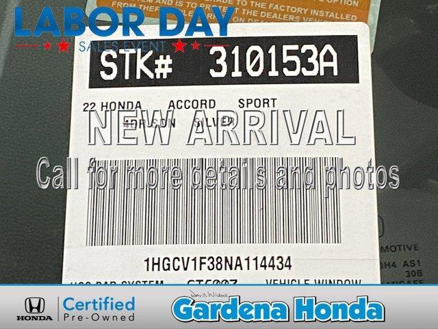 used 2022 Honda Accord car, priced at $25,958