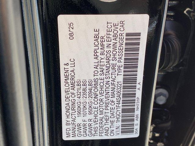 new 2025 Honda Accord car, priced at $31,710
