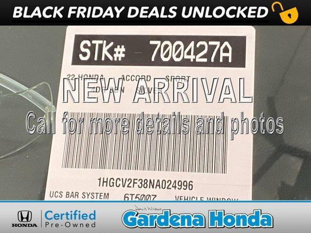 used 2022 Honda Accord car