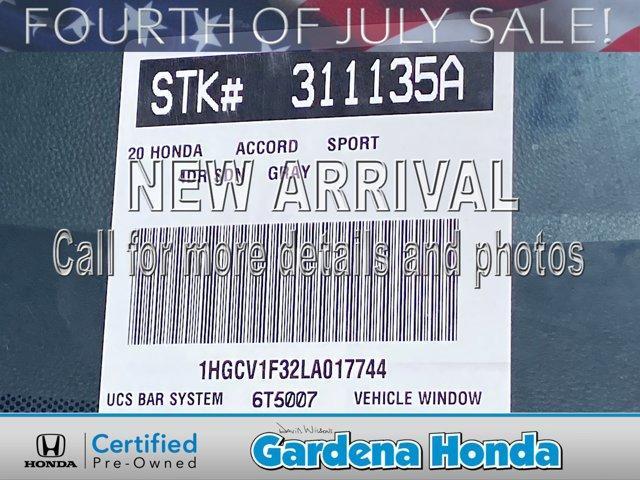 used 2020 Honda Accord car, priced at $22,588