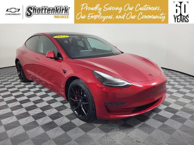 used 2023 Tesla Model 3 car, priced at $32,922