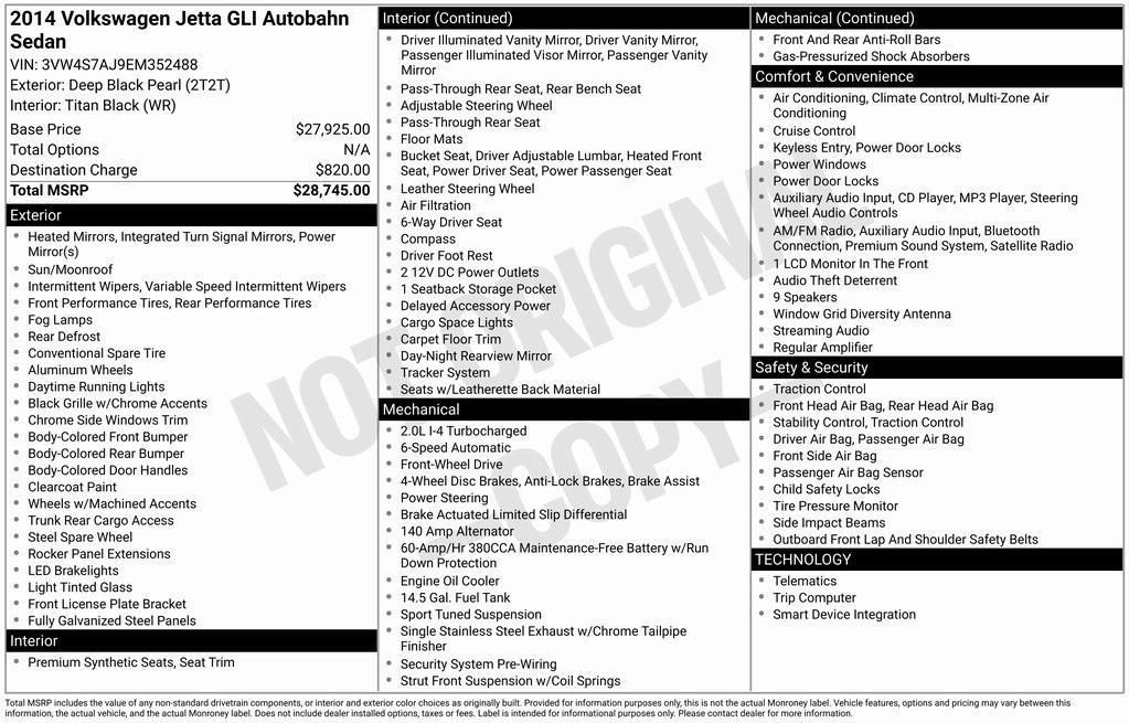 used 2014 Volkswagen Jetta car, priced at $6,999
