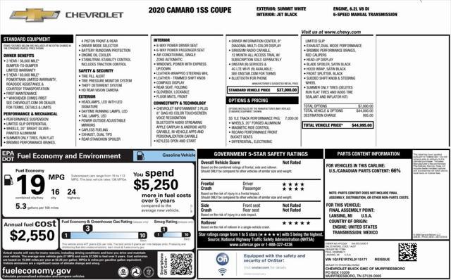 used 2020 Chevrolet Camaro car, priced at $35,000