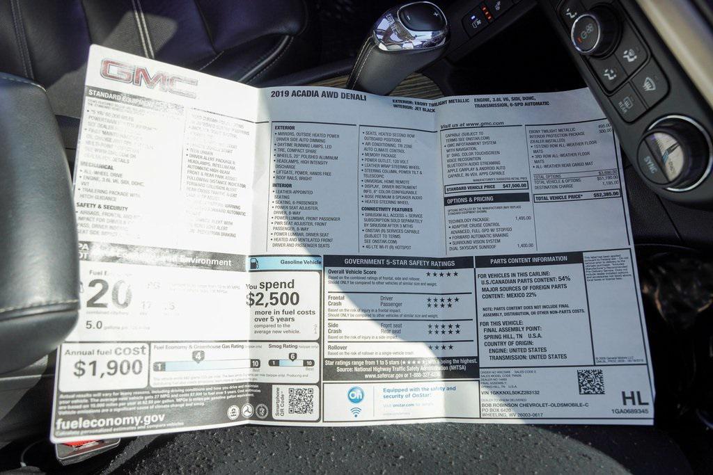 used 2019 GMC Acadia car, priced at $20,500