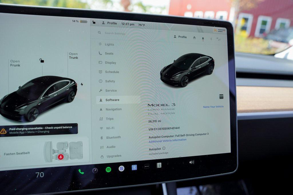used 2019 Tesla Model 3 car, priced at $26,475